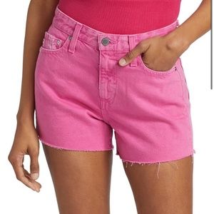 Ag Adriano Goldschmied -size 25R-Alexxis short-high rise wedgie short- HOT PINK